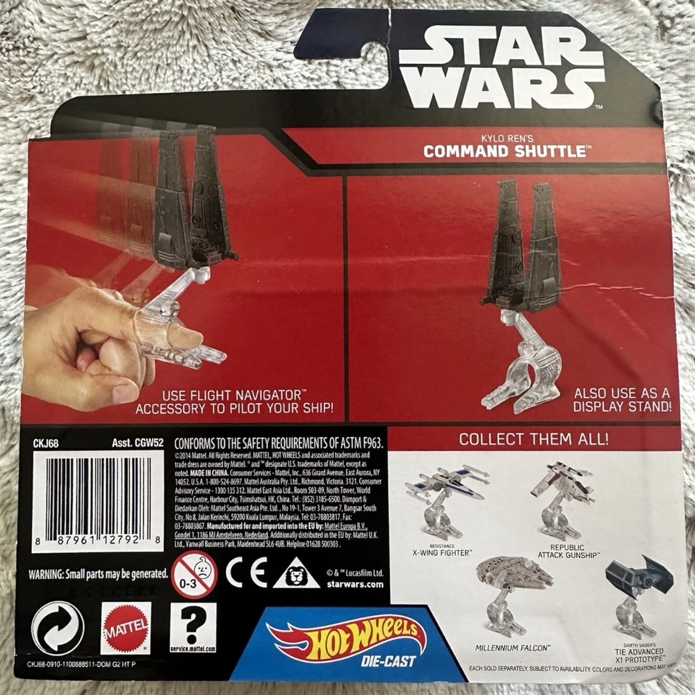 2014 Hot Wheels Star Wars Kylo Ren’s Command Shuttle Forces Awakens CKJ68 NIB - Picture 5 of 6